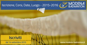 Iscrizione, Corsi, Date e Luogo - 2015-2016